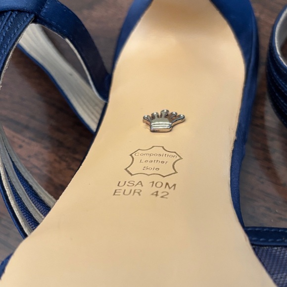 Chic Navy Strappy Heels for Women - Picture 5 of 6